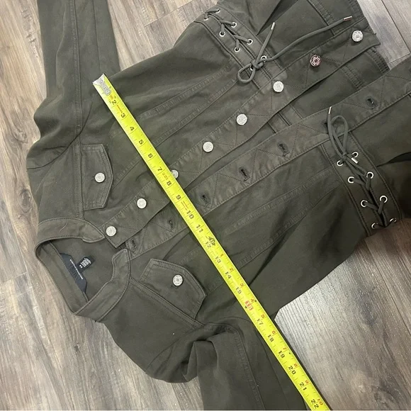 White House Black Market Olive Lace-Up Utility Jacket - Picture 5 of 5